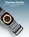 Moxedo MX23 Rugged Strap Breathable Nylon Braided Sports Band Compatible with Apple Watch Band Series 8/7/6/5/4/3/2/1/SE Ultra Woven Loop Design for 44mm/45mm/49mm &ndash; UAE Edition (Grey)