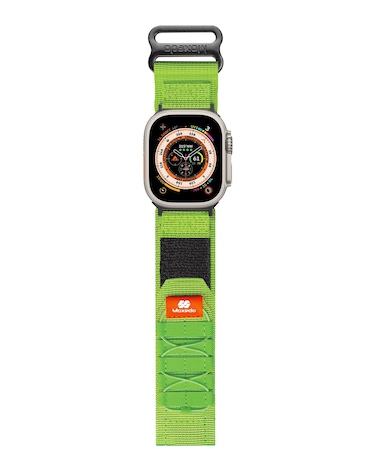Moxedo Tactical Sports Rugged Strap Breathable Nylon Braided Compatible with Apple Watch Band Series 8/7/6/5/4/3/2/1/SE Ultra Military Woven Loop Design for 44mm/45mm/49mm (Green)