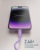 Moxedo CavoX Pro USB-C to Lightning Silicone Cable 27W PD Fast Charge and Data Sync Compatible for iPhone 14/13/12/11 Pro Max X/XS/XR 8 7 6s Plus SE (Purple, 1.2m)