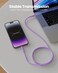 Moxedo CavoX Pro USB-C to Lightning Silicone Cable 27W PD Fast Charge and Data Sync Compatible for iPhone 14/13/12/11 Pro Max X/XS/XR 8 7 6s Plus SE (Purple, 2m)