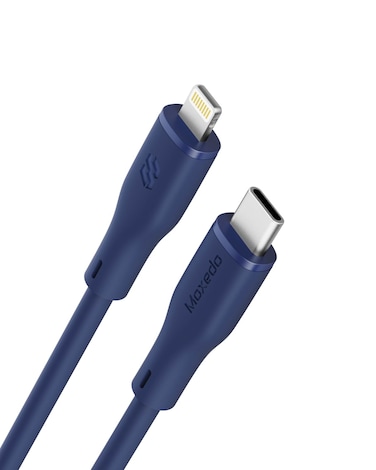 Moxedo CavoX Pro USB-C to Lightning Silicone Cable 27W PD Fast Charge and Data Sync Compatible for iPhone 14/13/12/11 Pro Max X/XS/XR 8 7 6s Plus SE (Blue, 2m)