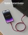 Moxedo CavoX Pro USB-A to Lightning Silicone Cable 2.4A Fast Charge and Data Sync Compatible for iPhone 14/14Pro/13/13Pro/12/11/11Pro/11Max/ X/XS/XR/XS Max/8, iPad (Moroon, 1.2m)