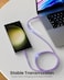 Moxedo CavoX Pro USB-C to USB-C Silicone Cable 60W PD Fast Charge and Data Sync Compatible for iPhone15/ MacBook Pro 2020, iPad Pro 2020, iPad Air 4, Samsung Galaxy S23+/S23 Ultra (Purple, 1.2m)