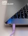 Moxedo CavoX Pro USB-C to USB-C Silicone Cable 60W PD Fast Charge and Data Sync Compatible for iPhone15/ MacBook Pro 2020, iPad Pro 2020, iPad Air 4, Samsung Galaxy S23+/S23 Ultra (Purple, 1.2m)