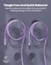 Moxedo CavoX Pro USB-C to USB-C Silicone Cable 60W PD Fast Charge and Data Sync Compatible for iPhone15/ MacBook Pro 2020, iPad Pro 2020, iPad Air 4, Samsung Galaxy S23+/S23 Ultra (Purple, 1.2m)