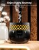 Moxedo Electric Incense Burner Portable Aroma Diffuser with 7 Colors LED Lights USB Rechargeable for Office and Home D&eacute;cor (BLACK)
