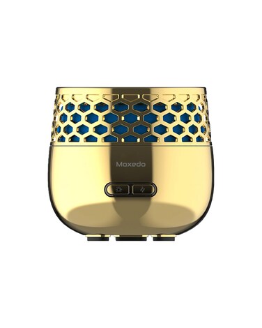 Moxedo Electric Incense Burner Portable Aroma Diffuser with 7 Colors LED Lights USB Rechargeable for Office and Home D&eacute;cor (Gold)