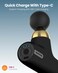 Moxedo Multi-function Muscle Massager Portable Cordless Handheld Percussion Gun Deep Tissue Massager with 4 Interchangeable Massage Heads (Black)