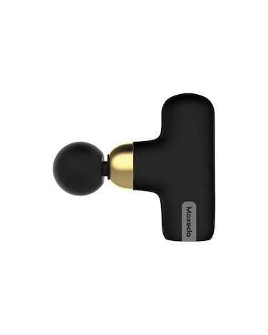 Moxedo Multi-function Muscle Massager Portable Cordless Handheld Percussion Gun Deep Tissue Massager with 4 Interchangeable Massage Heads (Black)