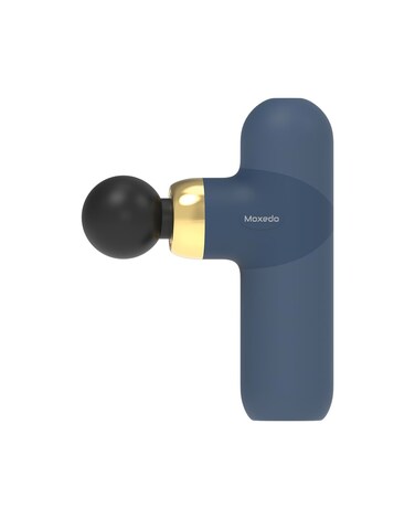 Moxedo Multi-function Muscle Pro Massager Portable Cordless Handheld Percussion Gun Deep Tissue Massager with 4 Interchangeable Massage Heads (Navy Blue)