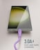 Moxedo CavoX Pro USB-A to USB-C Silicone Cable 3.0A Fast Charge and Data Sync Compatible for Galaxy S21, S20, S10, Note 10/9, A51, A11, Switch, Pixel, LG &amp; more (Purple, 1.2m)