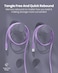 Moxedo CavoX Pro USB-A to USB-C Silicone Cable 3.0A Fast Charge and Data Sync Compatible for Galaxy S21, S20, S10, Note 10/9, A51, A11, Switch, Pixel, LG &amp; more (Purple, 1.2m)