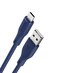 Moxedo CavoX Pro USB-A to USB-C Silicone Cable 3.0A Fast Charge and Data Sync Compatible for Galaxy S21, S20, S10, Note 10/9, A51, A11, Switch, Pixel, LG &amp; more (Blue, 2m)