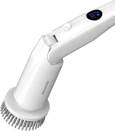 Moxedo 8 in 1 Electric Cleaning Brush Cordless Handheld Spin Scrubber Detachable Telescopic Handle with 8 Replaceable Brush Heads for Bathtub, Wall, Tile, Toilet, Window and Sink