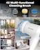 Moxedo 4 IN 1 Electric Cleaning Brush Cordless Handheld Spin Scrubber 2 Adjustable Speed with 4 Replaceable Brush Heads for Bathtub, Wall, Tile, Toilet, Window and Sink