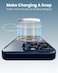 Moxedo Magnetic Protective Case 360 Protection Clear Case Hard PC with Built-in Strong Magnets Compatible with Magnetic Safe Designed for iPhone 15 Pro 6.1 inch (Blue)