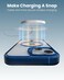 Moxedo Magnetic Protective Case 360 Protection Clear Case Hard PC with Built-in Strong Magnets Compatible with Magnetic Safe Designed for iPhone 15 6.1 inch (Blue)