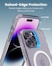 Moxedo Magnetic Protective Case 360 Protection Clear Case Hard PC with Built-in Strong Magnets Compatible with Magnetic Safe Designed for iPhone 14 Pro Max 6.7 inch (White)
