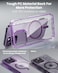 Moxedo Magnetic Protective Case 360 Protection Clear Case Hard PC with Built-in Strong Magnets Compatible with Magnetic Safe Designed for iPhone 14 Pro Max 6.7 inch (Purple)