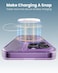 Moxedo Magnetic Protective Case 360 Protection Clear Case Hard PC with Built-in Strong Magnets Compatible with Magnetic Safe Designed for iPhone 14 Pro Max 6.7 inch (Purple)