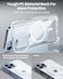Moxedo Magnetic Protective Case 360 Protection Clear Case Hard PC with Built-in Strong Magnets Compatible with Magnetic Safe Designed for iPhone 13 Pro Max 6.7 inch (White)