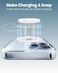 Moxedo Magnetic Protective Case 360 Protection Clear Case Hard PC with Built-in Strong Magnets Compatible with Magnetic Safe Designed for iPhone 13 Pro Max 6.7 inch (White)