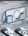 Moxedo Magnetic Protective Case 360 Protection Clear Case Hard PC with Built-in Strong Magnets Compatible with Magnetic Safe Designed for iPhone 13 Pro Max 6.7 inch (Blue)