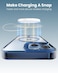 Moxedo Magnetic Protective Case 360 Protection Clear Case Hard PC with Built-in Strong Magnets Compatible with Magnetic Safe Designed for iPhone 13 Pro Max 6.7 inch (Blue)