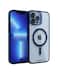Moxedo Magnetic Protective Case 360 Protection Clear Case Hard PC with Built-in Strong Magnets Compatible with Magnetic Safe Designed for iPhone 13 Pro Max 6.7 inch (Blue)