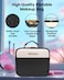 Moxedo 2 in 1 Portable Make-up Bag with Built-in LED Lighting Mirror 3 Color Brightness Make-up Organizer with Adjustable Divider Storage Cosmetic Bag (Black)