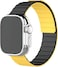 Moxedo Dual-Color Magnetic Watch Band Compatible with Apple Watch Series Ultra 2/9/8 Ultra /8/7/6/5/4/3/SE 44/45/49mm (Black/Yellow)
