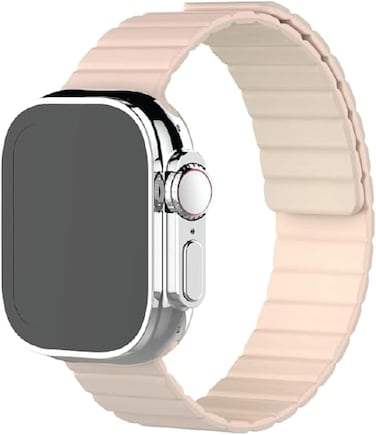 Moxedo Dual-Color Magnetic Watch Band Compatible with Apple Watch Series Ultra 2/9/8 Ultra /8/7/6/5/4/3/SE 44/45/49mm (Power Rose Gold)