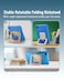 Moxedo Rugged Protective EVA Foam Silicone Kids Case Cover, Shockproof Foldable 360 Rotatable Stand Handle Grip with Pencil Holder Compatible for Samsung Galaxy Tab A7 Lite 8.7-inch (Sky Blue)