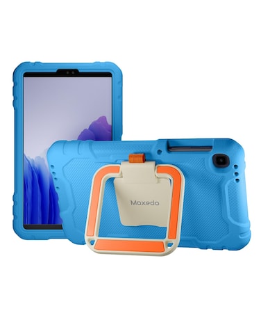 Moxedo Rugged Protective EVA Foam Silicone Kids Case Cover, Shockproof Foldable 360 Rotatable Stand Handle Grip with Pencil Holder Compatible for Samsung Galaxy Tab A7 Lite 8.7-inch (Sky Blue)