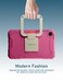 Moxedo Rugged Protective EVA Foam Silicone Kids Case Cover, Shockproof Foldable 360 Rotatable Stand Handle Grip with Pencil Holder Compatible for Samsung Galaxy Tab A7 Lite 8.7-inch (Rose Pink)