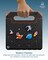 Moxedo Rugged Protective EVA Silicone Kids Case Cover, Shockproof DIY 3D Cartoon Pattern with Pencil Holder, Stand and Handle Grip Compatible for Apple iPad 9.7 inch (Black)