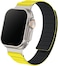 Remson Magnetic Switch- Band Double Side Reversible Silicone Strap for iWatch Series 42-49mm (Yellow/Black)