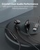 Moxedo Wired Stereo Earphone USB Type-C Connector Earphone with In-Line Remote, Built-in Microphone for iPhone 15/15 Plus/15 Pro/15 Pro Max/S24Ultra/S23/S23 Ultra/S22/S22 Ultra/S21 (Black)