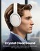 Moxedo Harmoniq Wireless Headphone Dual Powered Bluetooth Version 5.3 Foldable Fast Charging HiFi Stereo Sound, Noise Reduction Microphone, 40 Hours Long Playtime with AI Touch Control (Off-White)