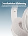 Moxedo Harmoniq Wireless Headphone Dual Powered Bluetooth Version 5.3 Foldable Fast Charging HiFi Stereo Sound, Noise Reduction Microphone, 40 Hours Long Playtime with AI Touch Control (Off-White)