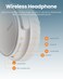 Moxedo Harmoniq Wireless Headphone Dual Powered Bluetooth Version 5.3 Foldable Fast Charging HiFi Stereo Sound, Noise Reduction Microphone, 40 Hours Long Playtime with AI Touch Control (Off-White)