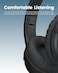 Moxedo Harmoniq Wireless Headphone Dual Powered Bluetooth Version 5.3 Foldable Fast Charging HiFi Stereo Sound, Noise Reduction Microphone, 40 Hours Long Playtime with AI Touch Control (Black)