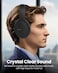 Moxedo Harmoniq Wireless Headphone Dual Powered Bluetooth Version 5.3 Foldable Fast Charging HiFi Stereo Sound, Noise Reduction Microphone, 40 Hours Long Playtime with AI Touch Control (Black)