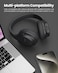 Moxedo Harmoniq Wireless Headphone Dual Powered Bluetooth Version 5.3 Foldable Fast Charging HiFi Stereo Sound, Noise Reduction Microphone, 40 Hours Long Playtime with AI Touch Control (Black)