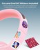 Moxedo Tiny Tunes Wired On-Ear Headphone with In-Line Remote Built-in Microphone Adjustable Foldable Design Stereo Headphone 93dB Compatible for iPad/Phone/Tablet and Other Devices (Pink)