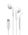 Moxedo Wired Stereo Earphone Type-C Connector Earphone with In-Line Microphone for iPhone 16/15, Samsung Galaxy S24 Ultra/S21 Ultra/ S20 FE, Note 20/10, iPad Pro 2018/Mac Book (White)