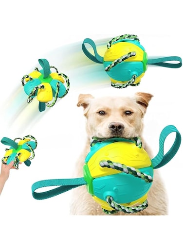 LOVEYBEAUTY Dog Goliath Game Flying-Ball Discs Fly Saucer Toy Puppy Doggy Toys Balls Bulk for Small/Medium/Large Chewers Dogs Birthday Gift