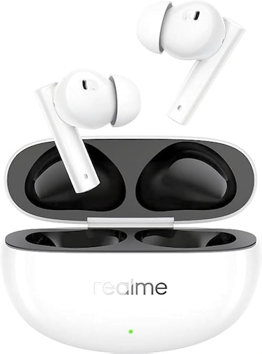 realme Buds Air 5 Wireless Earbuds with 50dB Active Noise Cancellation, 12.4mm Dynamic Bass Driver, 38 Hours Battery Life, and Touch Controls (Arctic White)
