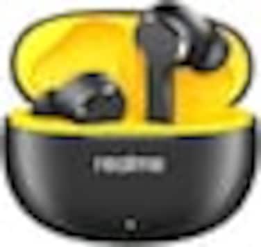 Realme Buds T110 with AI ENC for Calls, Fast Charging Bluetooth Headset (Punk Black) - International Version