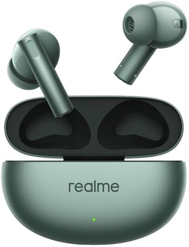 Realme Buds Air 6 TWS Earbuds with 12.4 mm Deep Bass Driver, Fast Charge,50 dB ANC, IP55 Dust &amp; Water Resistant, Bluetooth v5.3 (Forrest Green)